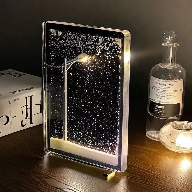 DIY Snowfall Lamp